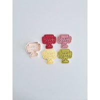 Trophäe Ausstechform Best Dad Cookie Cutter Stempel-Set | Vatertag-Ausstechform 3D Gedruckt von BonBunnyBake