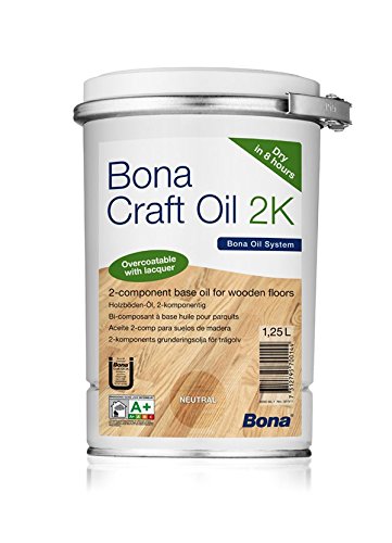 Bona Craft Oil 2 K Invisible 1,25 Liter, Fußbodenöl, Parkettöl, Öl von Bona