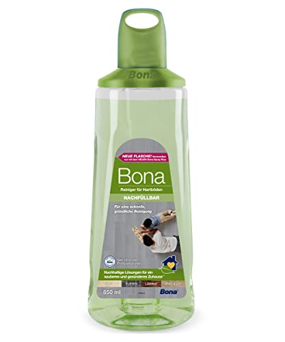 Bona Bodenreiniger für Stein, Fliesen und Laminat, Laminatreiniger Flasche 850 ml, Kartusche für Premium Spray Mop von Bona