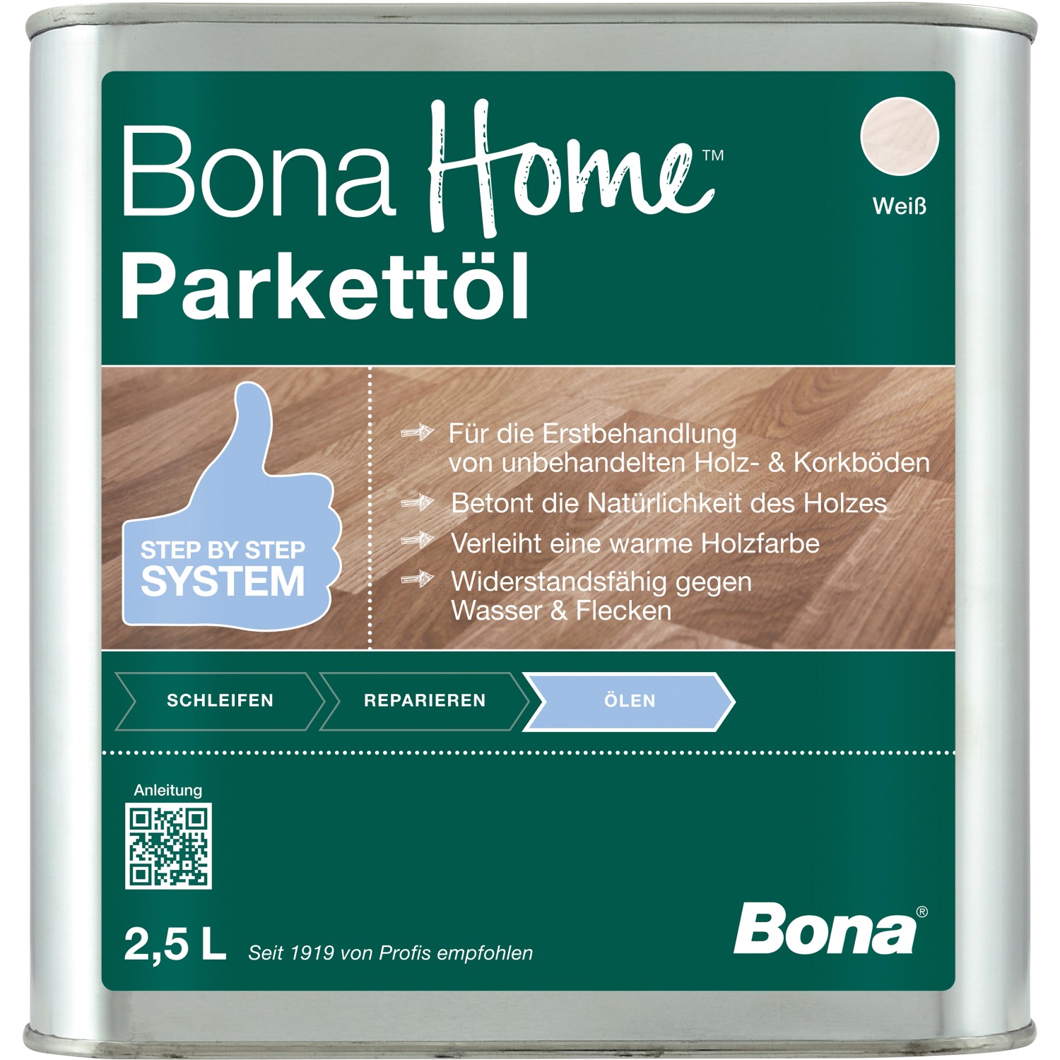 Bona Home Parkett-Öl Weiß 2,5 l von Bona