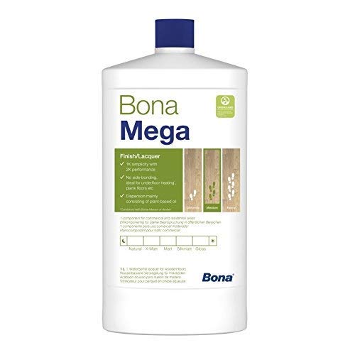 Bona Mega Parkettlack - matt - 1 Liter - Versiegelung, 1 K Parkettlack, Wasserlack von Bona