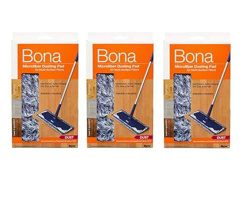 Bona Mikrofaser-Staubpad (weißes Pad), Produktcode: CA101021, 3 Stück von Bona