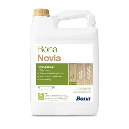 Bona Novia Parkettlack - halbmatt - 5 Liter - Versiegelung, 1 K Parkettlack, Wasserlack von Bona