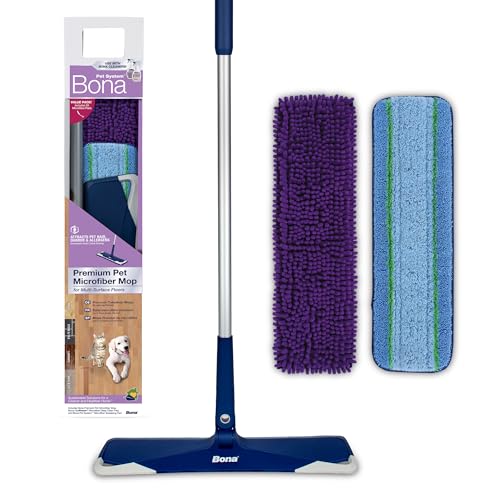 Bona Pet System Premium Teleskop-Mopp, mit Mikrofaser Deep Clean Pad und Pet System Sweeping Pad, waschbar, extra großer Padhalter, für Haustierbesitzer, Holz- und Hartböden Bona Pet System Premium Teleskop-Mopp, mit Mikrofaser Deep Clean Pad und Pet System Sweeping Pad, waschbar, extra großer Padhalter, für Haustierbesitzer, Holz- und Hartböden von Bona
