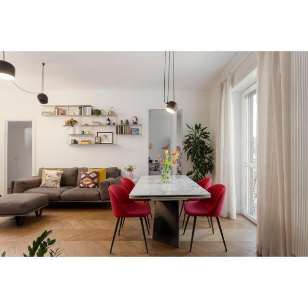 Ausziehbarer Esstisch aus Keramik mit Marmor-Optik, Bonaldo Ausziehbarer Esstisch aus Keramik mit Marmor-Optik, Bonaldo von Bonaldo