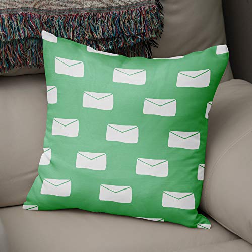 Le Jardin du Lin Kissen Zierkissenbezug Kissenbezug, Benzin Grün & Weiß Dekoration, Für Zuhause Autos Büro Sofa Wohnzimmer Couch Schlafzimmer Dekor, 50x50 Cm - Entworfen und hergestellt in der Türkei von Bonamaison
