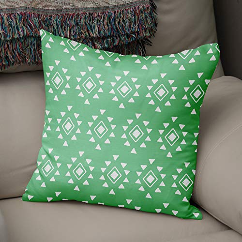 Le Jardin du Lin Kissen Zierkissenbezug Kissenbezug, Benzin Grün & Weiß Dekoration, Weich Bequem, Für Zuhause Autos Büro Sofa Wohnzimmer Couch Schlafzimmer Dekor, 43x43 Cm - Hergestellt in der Türkei von Bonamaison