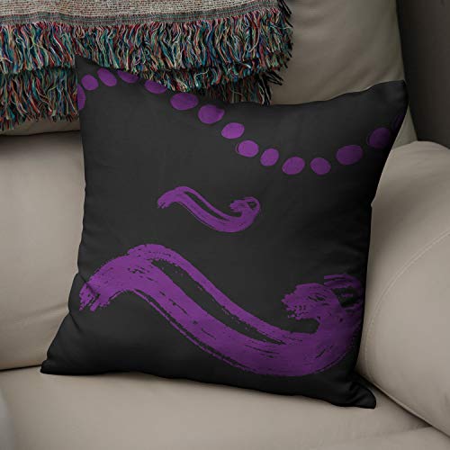 Le Jardin du Lin Kissen Zierkissenbezug Kissenbezug, Lila & Schwarz Dekoration, Für Zuhause Autos Büro Sofa Wohnzimmer Couch Schlafzimmer Dekor, 43x43 Cm - Entworfen und hergestellt in der Türkei Le Jardin du Lin Kissen Zierkissenbezug Kissenbezug, Lila & Schwarz Dekoration, Für Zuhause Autos Büro Sofa Wohnzimmer Couch Schlafzimmer Dekor, 43x43 Cm - Entworfen und hergestellt in der Türkei von Bonamaison