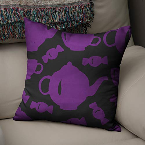 Le Jardin du Lin Kissen Zierkissenbezug Kissenbezug, Lila & Schwarz Dekoration, Für Zuhause Autos Büro Sofa Wohnzimmer Couch Schlafzimmer Dekor, 43x43 Cm - Entworfen und hergestellt in der Türkei Le Jardin du Lin Kissen Zierkissenbezug Kissenbezug, Lila & Schwarz Dekoration, Für Zuhause Autos Büro Sofa Wohnzimmer Couch Schlafzimmer Dekor, 43x43 Cm - Entworfen und hergestellt in der Türkei von Bonamaison