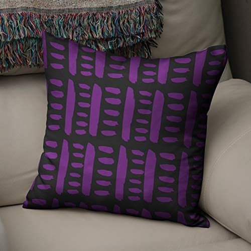 Le Jardin du Lin Kissen Zierkissenbezug Kissenbezug, Lila & Schwarz Dekoration, Für Zuhause Autos Büro Sofa Wohnzimmer Couch Schlafzimmer Dekor, 50x50 Cm - Entworfen und hergestellt in der Türkei Le Jardin du Lin Kissen Zierkissenbezug Kissenbezug, Lila & Schwarz Dekoration, Für Zuhause Autos Büro Sofa Wohnzimmer Couch Schlafzimmer Dekor, 50x50 Cm - Entworfen und hergestellt in der Türkei von Bonamaison