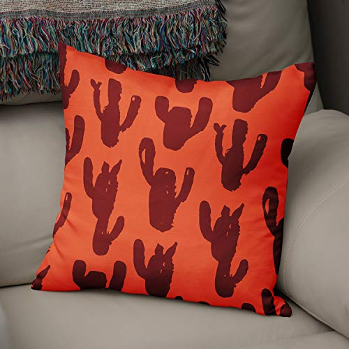Le Jardin du Lin Kissen Zierkissenbezug Kissenbezug, Orange & Bordeaux Dekoration, Für Zuhause Autos Büro Sofa Wohnzimmer Couch Schlafzimmer Dekor, 50x50 Cm - Entworfen und hergestellt in der Türkei von Bonamaison