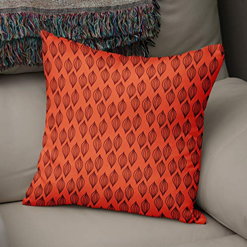 Le Jardin du Lin Kissen Zierkissenbezug Kissenbezug, Orange & Bordeaux Dekoration, Für Zuhause Autos Büro Sofa Wohnzimmer Couch Schlafzimmer Dekor, 50x50 Cm - Entworfen und hergestellt in der Türkei von Bonamaison