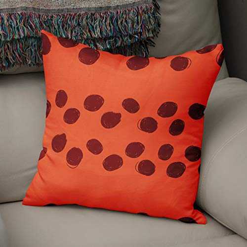 Le Jardin du Lin Kissen Zierkissenbezug Kissenbezug, Orange & Bordeaux Dekoration, Für Zuhause Autos Büro Sofa Wohnzimmer Couch Schlafzimmer Dekor, 50x50 Cm - Entworfen und hergestellt in der Türkei von Bonamaison