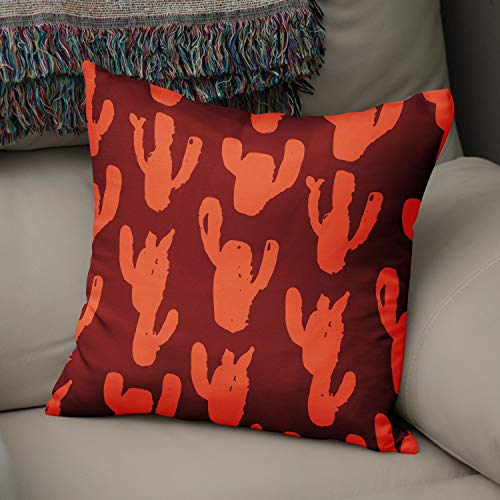 Le Jardin du Lin Kissen Zierkissenbezug Kissenbezug, Orange & Bordeaux Dekoration, Weich Bequem, Für Zuhause Autos Büro Sofa Wohnzimmer Couch Schlafzimmer Dekor, 43x43 Cm - Hergestellt in der Türkei von Bonamaison