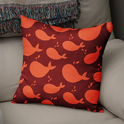Le Jardin du Lin Kissen Zierkissenbezug Kissenbezug, Orange & Bordeaux Dekoration, Weich Bequem, Für Zuhause Autos Büro Sofa Wohnzimmer Couch Schlafzimmer Dekor, 43x43 Cm - Hergestellt in der Türkei von Bonamaison