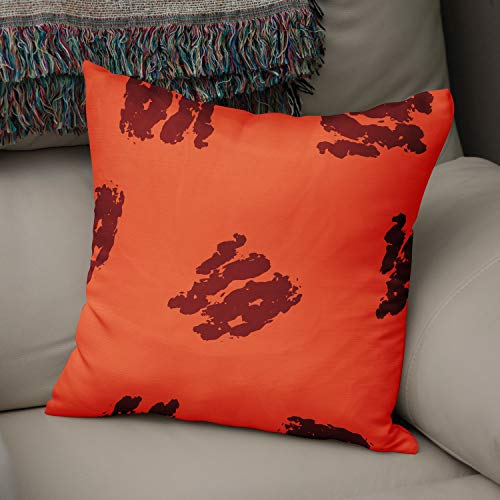 Le Jardin du Lin Kissen Zierkissenbezug Kissenbezug, Orange & Bordeaux Dekoration, Weich Bequem, Für Zuhause Autos Büro Sofa Wohnzimmer Couch Schlafzimmer Dekor, 43x43 Cm - Hergestellt in der Türkei von Le Jardin du Lin