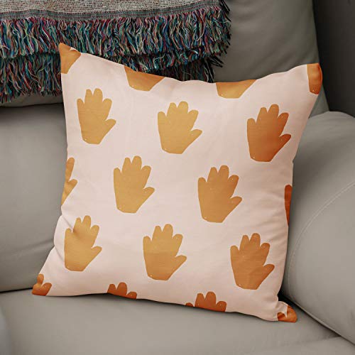 Le Jardin du Lin Kissen Zierkissenbezug Kissenbezug, Orange & Off White Dekoration, Für Zuhause Autos Büro Sofa Wohnzimmer Couch Schlafzimmer Dekor, 50x50 Cm - Entworfen und hergestellt in der Türkei von Bonamaison