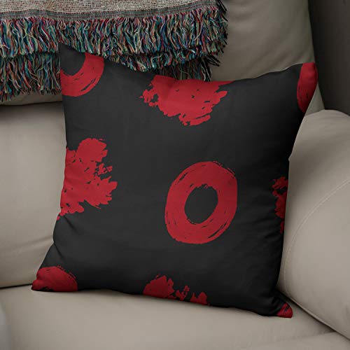 Le Jardin du Lin Kissen Zierkissenbezug Kissenbezug, Rot schwarz Dekoration, Für Zuhause Autos Büro Sofa Wohnzimmer Couch Schlafzimmer Dekor, 50x50 Cm - Entworfen und hergestellt in der Türkei von Le Jardin du Lin