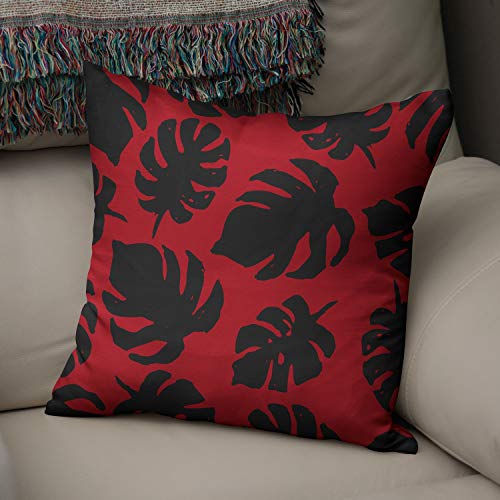 Le Jardin du Lin Kissen Zierkissenbezug Kissenbezug, Rot schwarz Dekoration, Für Zuhause Autos Büro Sofa Wohnzimmer Couch Schlafzimmer Dekor, 50x50 Cm - Entworfen und hergestellt in der Türkei von Le Jardin du Lin