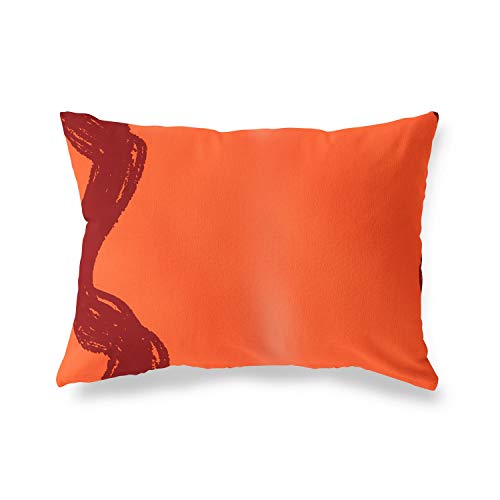 Le Jardin du Lin Kissenbezug Zierkissenbezug Orange-Bordeaux Kissenbezug, Für Bett, Auto, Sofa, Haus, Wohnzimmer, Schlafzimmer, Dekoration, 45x60 Cm - Entworfen und hergestellt in der Türkei von Le Jardin du Lin