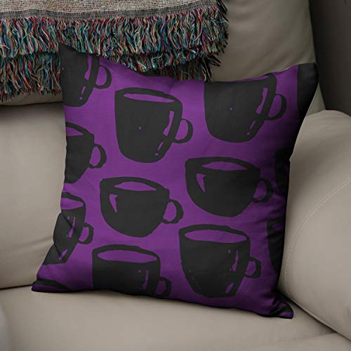 Le Jardin du Lin Kissen Zierkissenbezug Kissenbezug, Lila & Schwarz Dekoration, Für Zuhause Autos Büro Sofa Wohnzimmer Couch Schlafzimmer Dekor, 50x50 Cm - Entworfen und hergestellt in der Türkei Le Jardin du Lin Kissen Zierkissenbezug Kissenbezug, Lila & Schwarz Dekoration, Für Zuhause Autos Büro Sofa Wohnzimmer Couch Schlafzimmer Dekor, 50x50 Cm - Entworfen und hergestellt in der Türkei von Bonamaison