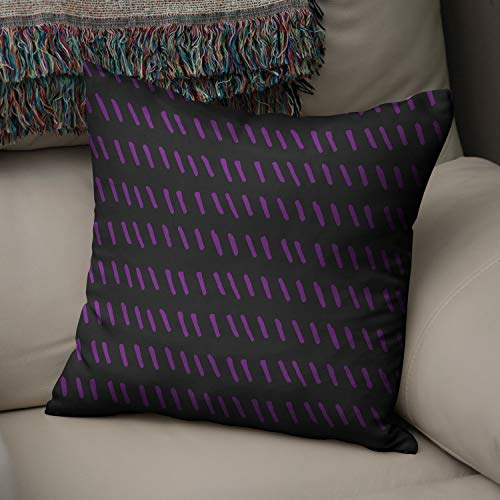 Le Jardin du Lin Kissen Zierkissenbezug Kissenbezug, Lila & Schwarz Dekoration, Für Zuhause Autos Büro Sofa Wohnzimmer Couch Schlafzimmer Dekor, 50x50 Cm - Entworfen und hergestellt in der Türkei Le Jardin du Lin Kissen Zierkissenbezug Kissenbezug, Lila & Schwarz Dekoration, Für Zuhause Autos Büro Sofa Wohnzimmer Couch Schlafzimmer Dekor, 50x50 Cm - Entworfen und hergestellt in der Türkei von Bonamaison
