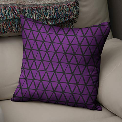 Le Jardin du Lin Kissen Zierkissenbezug Kissenbezug, Lila & Schwarz Dekoration, Für Zuhause Autos Büro Sofa Wohnzimmer Couch Schlafzimmer Dekor, 50x50 Cm - Entworfen und hergestellt in der Türkei von Bonamaison