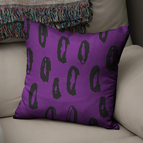 Le Jardin du Lin Kissen Zierkissenbezug Kissenbezug, Lila & Schwarz Dekoration, Für Zuhause Autos Büro Sofa Wohnzimmer Couch Schlafzimmer Dekor, 50x50 Cm - Entworfen und hergestellt in der Türkei von Bonamaison
