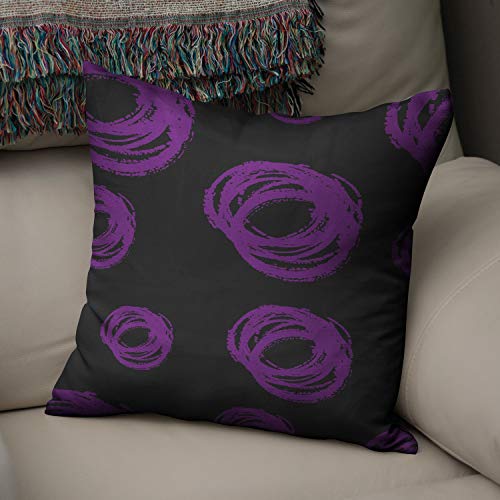 Le Jardin du Lin Kissen Zierkissenbezug Kissenbezug, Lila & Schwarz Dekoration, Für Zuhause Autos Büro Sofa Wohnzimmer Couch Schlafzimmer Dekor, 43x43 Cm - Entworfen und hergestellt in der Türkei Le Jardin du Lin Kissen Zierkissenbezug Kissenbezug, Lila & Schwarz Dekoration, Für Zuhause Autos Büro Sofa Wohnzimmer Couch Schlafzimmer Dekor, 43x43 Cm - Entworfen und hergestellt in der Türkei von Bonamaison