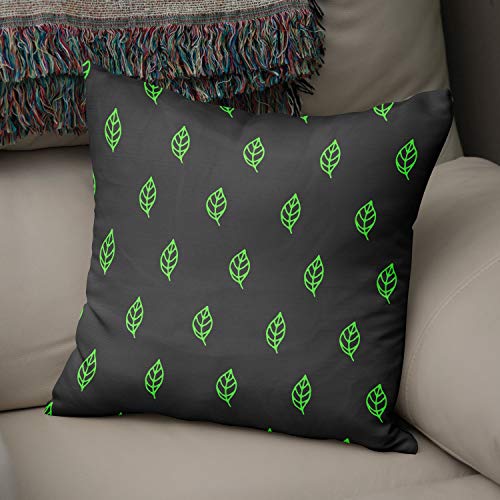 Le Jardin du Lin Kissen Zierkissenbezug Kissenbezug, Neongrün & Rauch Dekoration, Weich Bequem, Für Zuhause Autos Büro Sofa Wohnzimmer Couch Schlafzimmer Dekor, 43x43 Cm - Hergestellt in der Türkei von Bonamaison