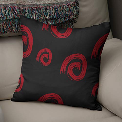 Le Jardin du Lin Kissen Zierkissenbezug Kissenbezug, Rot schwarz Dekoration, Weich Bequem, Für Zuhause Autos Büro Sofa Wohnzimmer Couch Schlafzimmer Dekor, 43x43 Cm - Hergestellt in der Türkei von Le Jardin du Lin