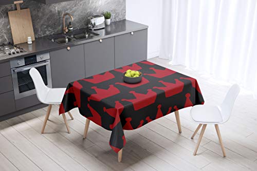 Le Jardin du Lin Küchendekoration, Tischdecke, rot schwarz, 140 x 140 Cm - Entworfen und hergestellt in der Türkei Le Jardin du Lin Küchendekoration, Tischdecke, rot schwarz, 140 x 140 Cm - Entworfen und hergestellt in der Türkei von Le Jardin du Lin