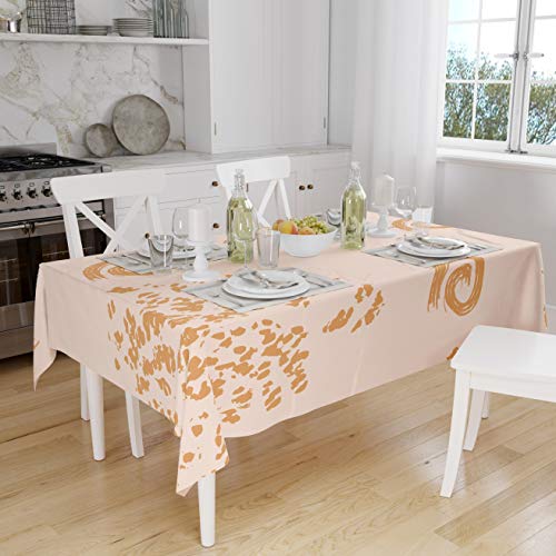 Le Jardin du Lin Küchendekoration, Tischdecke, Orange, Nicht-gerade weiss, 140 x 160 Cm - Entworfen und hergestellt in der Türkei von Le Jardin du Lin