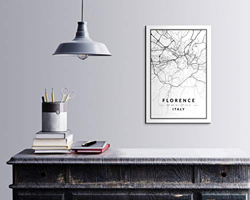 Le Jardin du Lin Stadtplan von Florence, Italy 40X60 Cm, Moderne Wandverzierung - Entworfen und Hergestellt in der Türkei Le Jardin du Lin Stadtplan von Florence, Italy 40X60 Cm, Moderne Wandverzierung - Entworfen und Hergestellt in der Türkei von Bonamaison