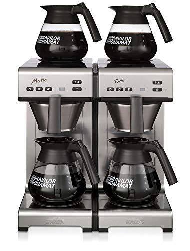 Bonamat Matic Twin Kaffeemaschine Festwasser inkl. 4 Glaskannen 1,7l 400V von Bravilor Bonamat