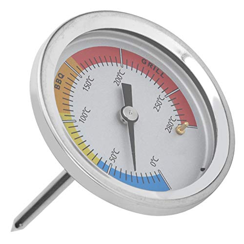 Bonbela 0-280 ℃ Grill Thermometer Edelstahl Grill Thermometer Ofenzeigertemperaturmesser Küche Vorräte von Bonbela