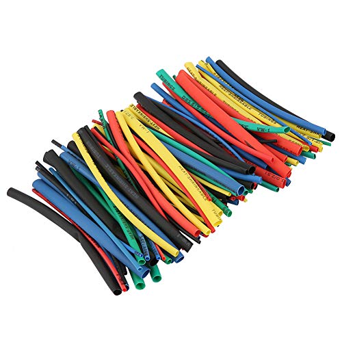 Bonbela 100 Stück 5 Größen 5 Farben 100 Mm Schrumpfschlauch Drahtkabel Isolierter Schlauch von Bonbela