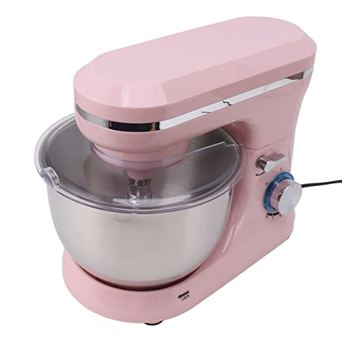 Bonbela 1000W Elektrischer Standmischer Teighaken Flachschlägerbefestigungen 8 Geschwindigkeiten 4,5 -l -Standmixer für Gemüseei EU Stecker 220 V (Rosa) von Bonbela