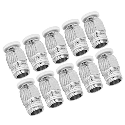 Bonbela 10pcs Gerade Pneumatische Einrichtungen Silberdruckerzubehör M10 Thread 3D -Druckerzubehör PC4-01 von Bonbela