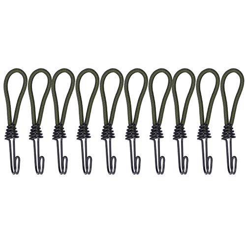 Bonbela 10pcs Zelt Elastisches Seil mit Haken Camping Zelt Fixation Elastic Seilzubehör von Bonbela