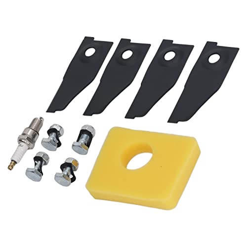 Bonbela 18 -Zoll -Rasenmäher Blades Zündkerzen Luftfilterersatz Ersatzkit für 450E 500E 550E 550Ex Motor von Bonbela