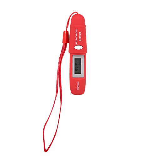 Bonbela 1pc IR -Thermometer Digital LCD -Anzeige Temperaturmesser Non IR Infrarot Thermometer (Rot) von Bonbela