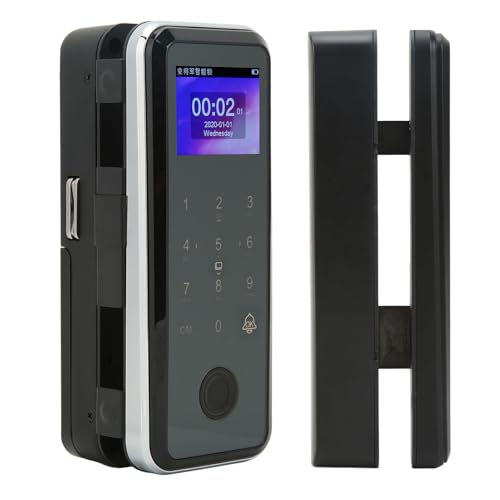 Bonbela 2,4 Zoll Keyless Eingangstür Schloss Smart Tastatur Deadbolt Elektronische Türschlösser Fingerabdruck Schloss Schlüssellose Eintrag Passwort Remote -Tür -Zugangskontrollschloss für von Bonbela