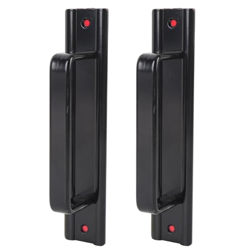 Bonbela 2 Stücke Schiebetürgriffe Scheunentürgriff Tür Zieh Arme Glastür Schrankschublade (Schwarz) von Bonbela