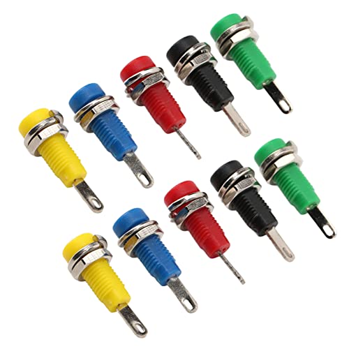 Bonbela 2mm Bananen-Sockel-Panel Mount 5 Farben 30 VAC-60VDC Max 10a mit Federblatt für Wechselrichter Schiffe Industrieausrüstung von Bonbela