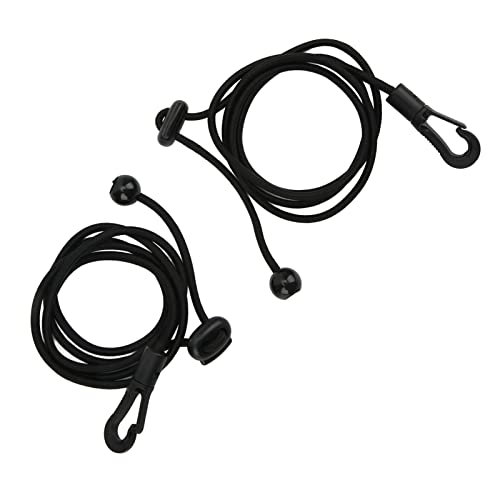 Bonbela 2pcs 180 cm Kajak -Kanu -Paddel Leinen Clamp/Holder Dehnbarer Angelrute Tetherhalter Zum Kajakfahren Schwarz Surfen von Bonbela
