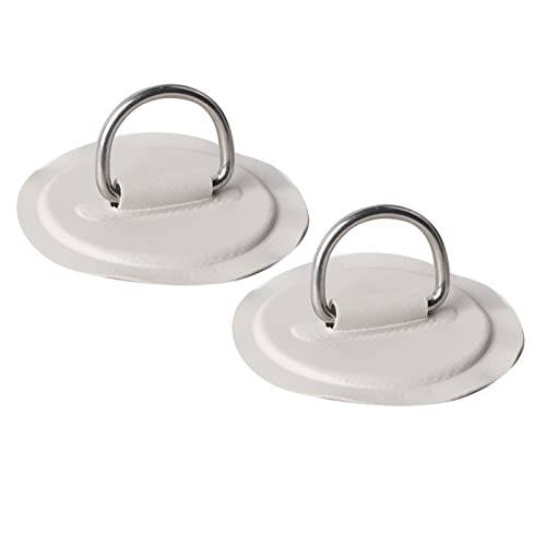 Bonbela 2pcs Aufblasbare Boot Kajak Dring Pad Patch PVC Marine Edelstahl Fixe Schnalle (Grau) von Bonbela