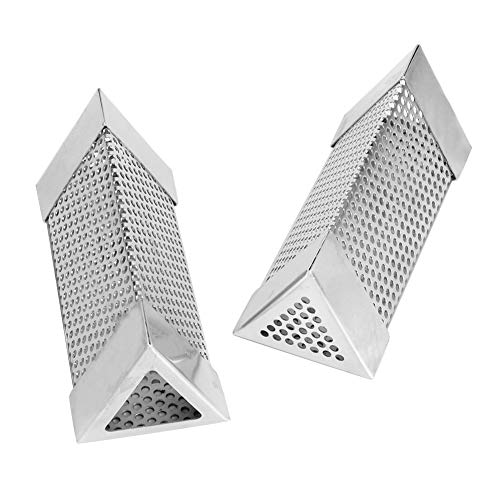 Bonbela 2pcs Mesh Rohrbox -Rohr -Barbecue Werkzeuge BBQ Grill Rohrrohr Mesh Röhrchen Pellets Box 6in Edelstahl Grill Accessoirehexagonalal (Dreieckig) von Bonbela