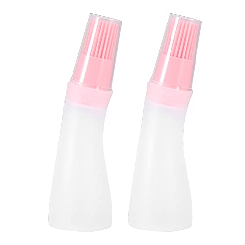 Bonbela 2pcs Ölflasche mit Bürsten Haushaltsgrill (Rosa) von Bonbela