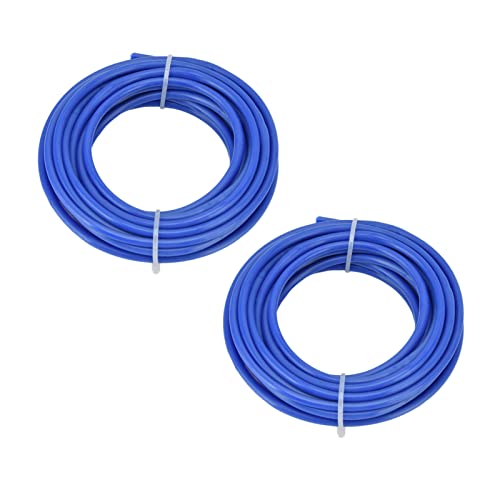 Bonbela 2pcs Rasenmäherlinie String Trimmer Line 4mm String Trimmer Line Nylon Round Blue Lawn Mäherzubehör für (5m / 16,4ft) von Bonbela